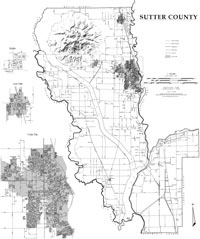 Sutter County Boundaries Map