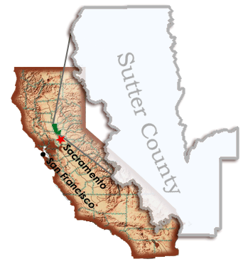 Sutter County Location Within California