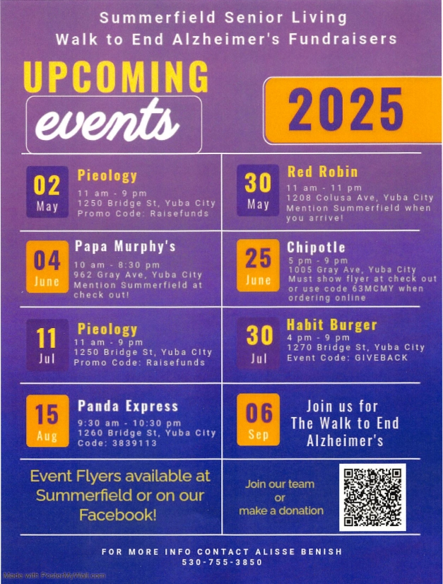 Summerfield Senior Living Purple Flyer Poster